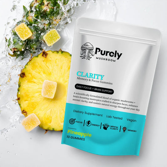 Clarity Mushroom Pineapple Gummies Top View