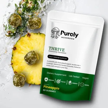 Purely Mushroom Thrive Gummies Top View